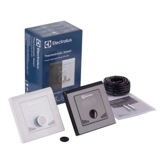 Терморегулятор для теплого пола Electrolux Thermotronic Smart ETS-16W электронный цвет белый и черный