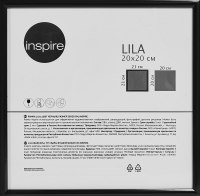 Рамка Inspire Lila 20x20 см пластик цвет черный