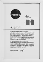 Рамка Inspire Lila 10x15 см пластик цвет белый