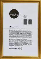 Рамка Inspire Lila 10x15 см пластик цвет золото