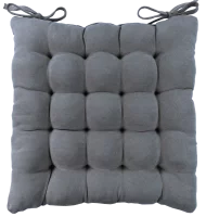 Подушка для стула Linen Way 38x6x38 см замша стальной