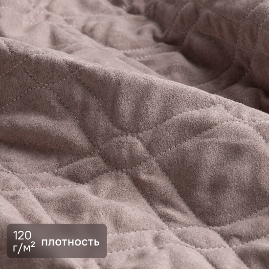 Покрывало 220x240 см замша цвет пыльная роза