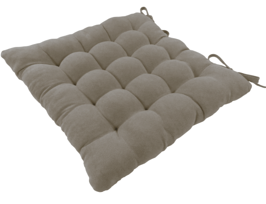 Подушка для стула Linen Way 38x6x38 см замша кофейный