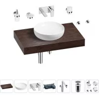 Комплект мебели для ванной комнаты с раковиной Wellsee Genuine Tree