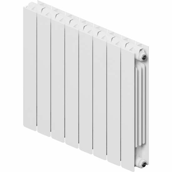 Радиатор секционный Equation Bimetal 500/90 8 секций боковое подключение биметалл белый