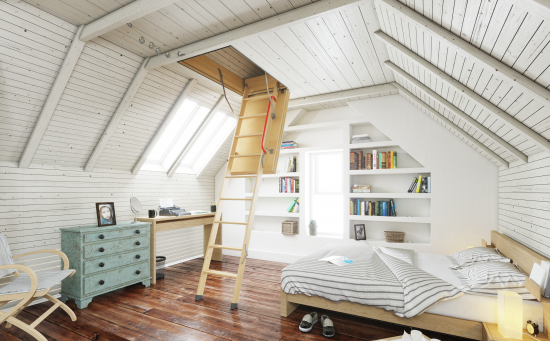 Лестница чердачная складная с секциями Comfort 60x120x280 см