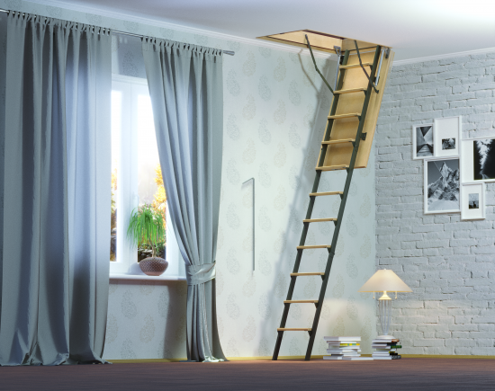 Лестница чердачная складная с секциями Duplex 60x120x280 см