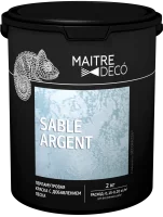 Краска декоративная Maitre Deco Sable Argent глянцевая цвет серебристый 2 кг