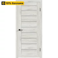 Дверь межкомнатная остекленная с замком и петлями в комплекте Тиволи 90x200 см ПВХ цвет рустик серый