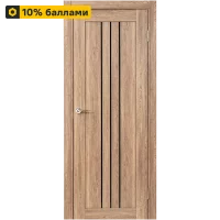 Дверь межкомнатная остекленная замком и петлями в комплекте Бергамо 70x200 см ПВХ цвет дуб европейский