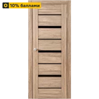 Дверь межкомнатная остекленная замком и петлями в комплекте Тренто 60x200 см ПВХ цвет дуб европейский