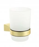 Стакан для зубных щёток Fixsen Trend Gold FX-99006, подвесной, стекло/сталь, цвет золотой