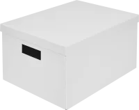 Коробка для хранения 35x20x27 см картон цвет белый 2 шт