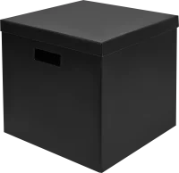 Коробка для хранения 30x31x31 см картон цвет черный 2 шт