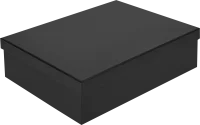 Коробка для хранения 35x10x27 см картон цвет черный 2 шт