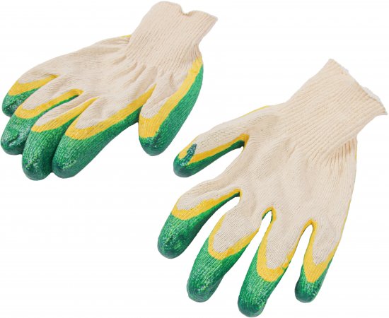 Перчатки хлопчатобумажные И-8076-И с двойным обливом размер единый