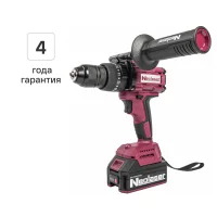 Дрель-шуруповерт аккумуляторная бесщеточная ударная Neolaser NCDB-120, 20 В Li-ion 2x4 Ач