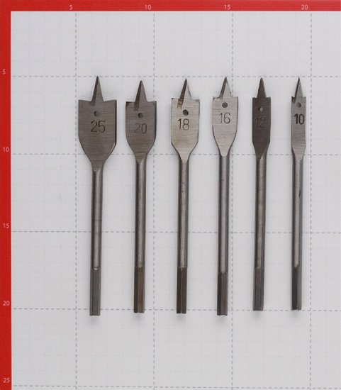 Набор сверл по дереву перьевых 10-25 мм (6 шт.) (704055/EA05-873)