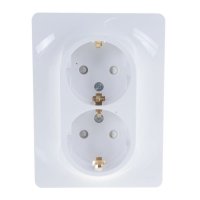 Двухместная розетка Systeme Electric Glossa