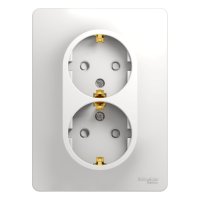 Двухместная розетка Systeme Electric Glossa