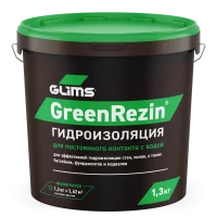 Гидроизоляция эластичная Glims GreenRezin 1.3 кг