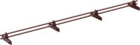 Снегозадержатель для металлической кровли трубчатый Эко 3 м RAL 8017 коричневый