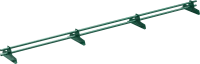 Снегозадержатель для металлической кровли трубчатый Эко 3 м RAL 6005 зеленый