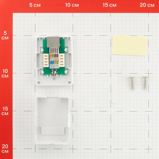 Розетка компьютерная экранированная Hyperline 8P8C CAT6 1 гнездо (430236)