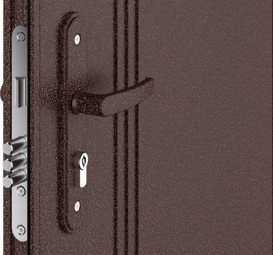 Дверь входная металлическая Doorhan Эко 98x205 см правая цвет антик медь