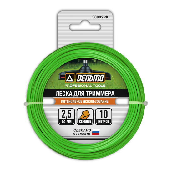 Леска для триммера Дельта ø2.5 мм 10 м витая-квадрат