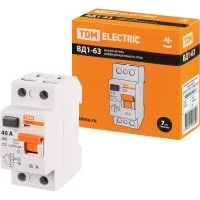 Узо TDM ELECTRIC ВД1-63 2Р, 40 А, 100 мА