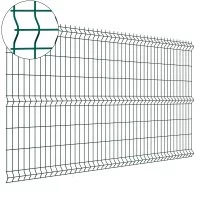 3D панель для забора Grand Line Light h.1.53 x L.2.5 RAL 6005 зелёный