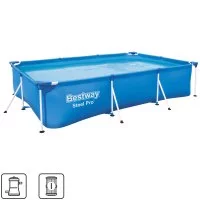 Бассейн каркасный прямоугольный Bestway Steel Pro 56404 BW 300x201x66 см 3300 л
