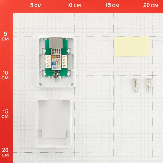 Розетка компьютерная экранированная Hyperline 8P8C CAT5e 1 гнездо (430229)