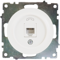 Телефонная розетка встраиваемая Onekey Florence RJ11, цвет белый