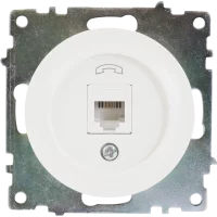 Телефонная розетка встраиваемая Onekey Florence RJ11, цвет белый