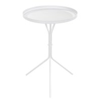 Журнальный столик круглый белый муар Sheffilton SHT-CT11