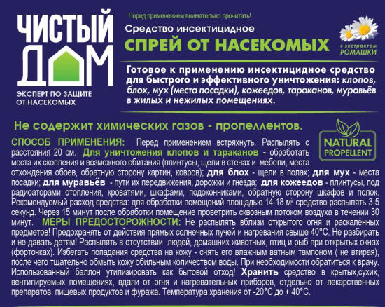 Спрей для защиты от клопов и блох 400 мл