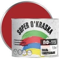 Эмаль super maler Красный 1,9кг