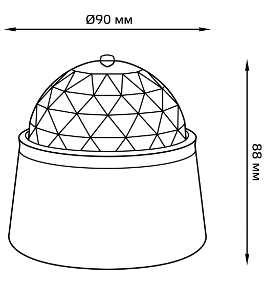 Ночник светодиодный Gauss Диско с фиксированной проекцией 3 Вт, с выключателем