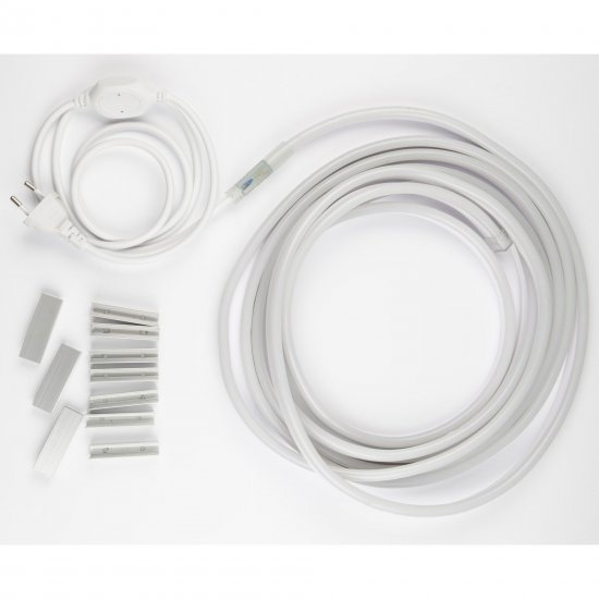 Комплект светодиодной ленты Uniel SMD2835 220В 8 мм 5м 8 Вт/м 120диод/м 180 лм/м IP67 6500 К холодный белый свет