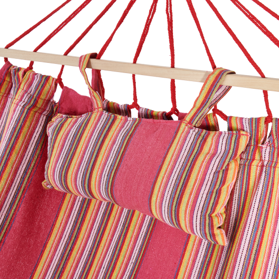 Гамак садовый Rio 100/80x200 см, поликоттон/дерево, цвет красный