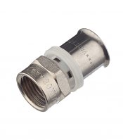 Соединитель прямой VALTEC (VTm.202.N.002004) 20(пресс) х 1/2 ВР(г)