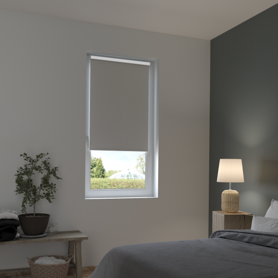 Штора рулонная блэкаут Inspire Santos 60x160 см серая