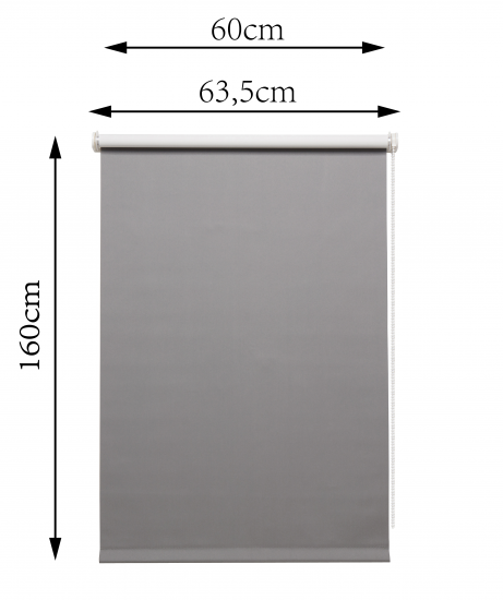 Штора рулонная блэкаут Inspire Santos 60x160 см серая