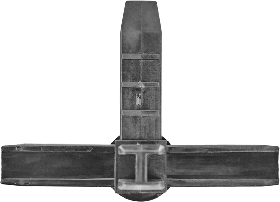 Коннектор 4 Лофт с регулируемой опорой пластик черный