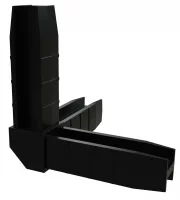 Соединитель пластиковый Лофт Bevel для трубы 15x15 мм 3-палый Т-образный цвет черный