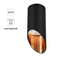 Светильник точечный накладной Elektrostandard DLN114, 2 м², цвет чёрный/золото