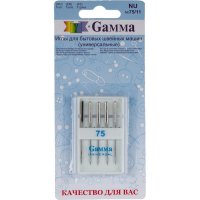 Иглы для бытовых швейных машин универсальные Gamma NU №75/11