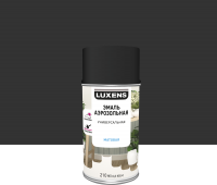 Эмаль аэрозольная декоративная Luxens матовая цвет черный 210 мл
